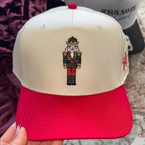 Red and Cream Nutcracker Cap